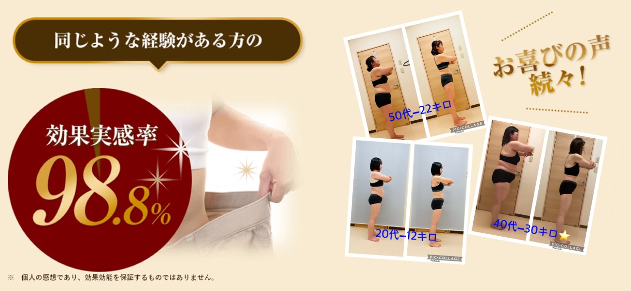 痩せた人のビフォーアフター写真